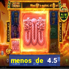 menos de 4.5 escanteios o que significa
